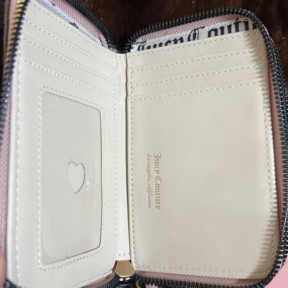 Juicy Couture wallet coin purse Brand New double pocket retro vibe velour - Picture 8 of 13